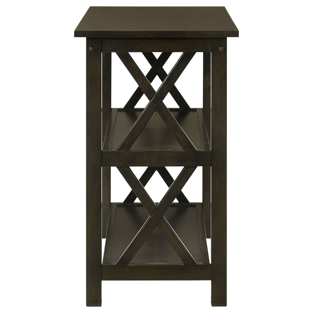 Rachelle 2-shelf Wood Entryway Console Table Deep Merlot
