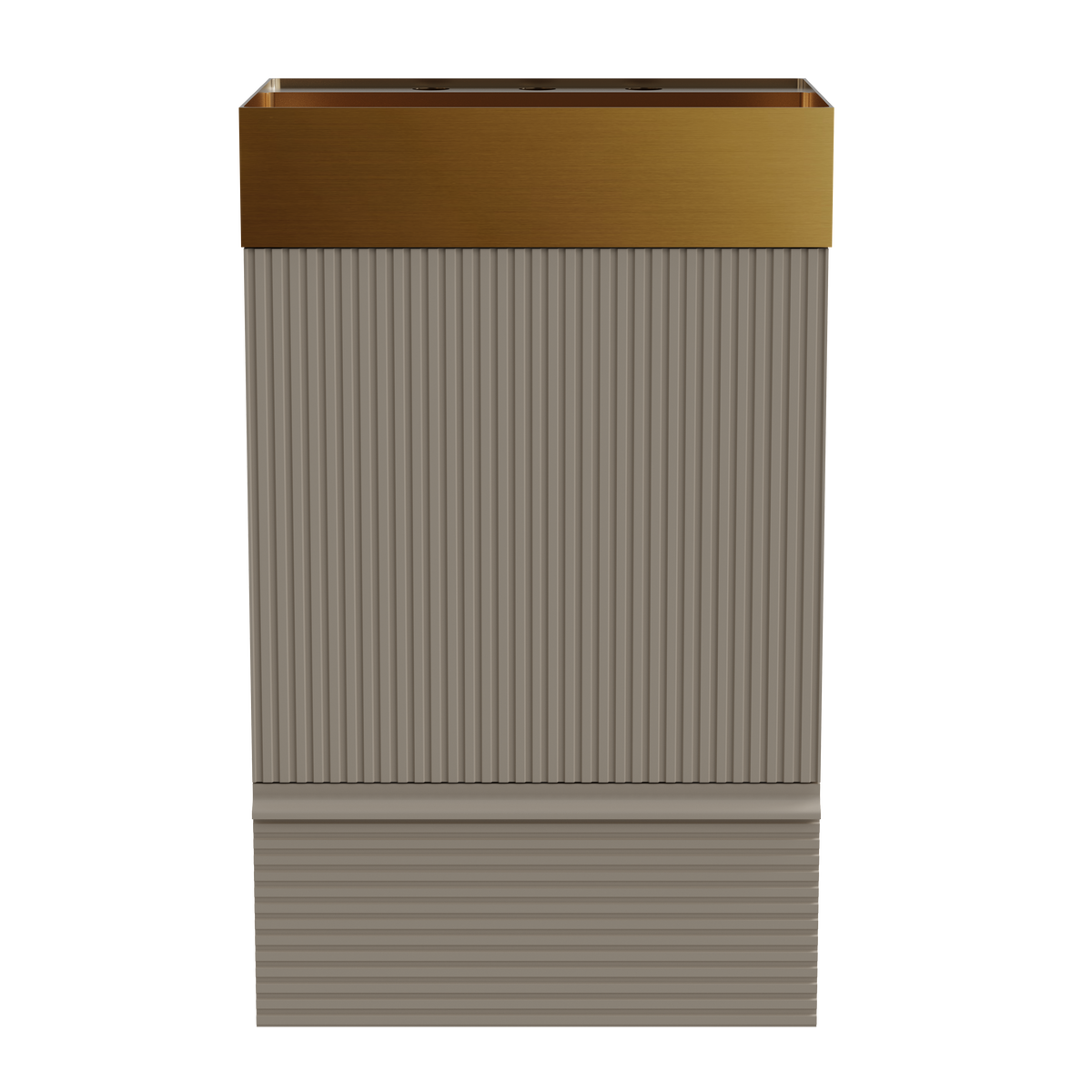 Gada 20" Striped Bathroom Vanity with Soft-Closing Features - Beige Grey Stripe