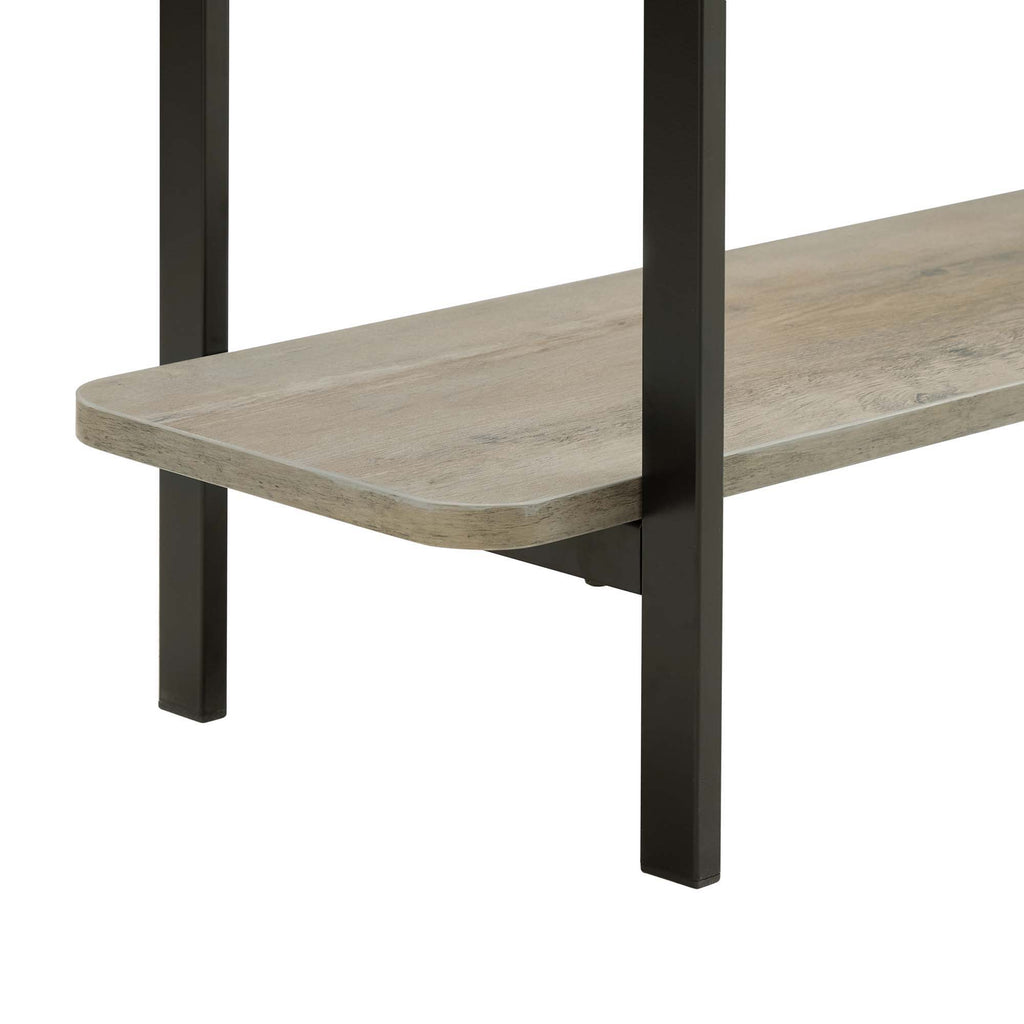 Celine 2 Shelf Console Table with Durable Construction - Gray, White, Black