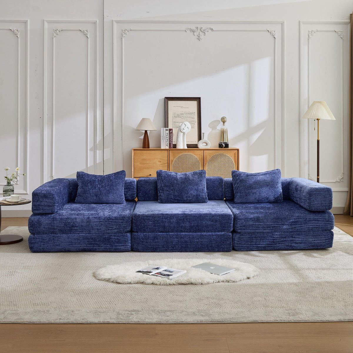 Convertible Floor Sofa Bed with Modular Design - Multiple Colors