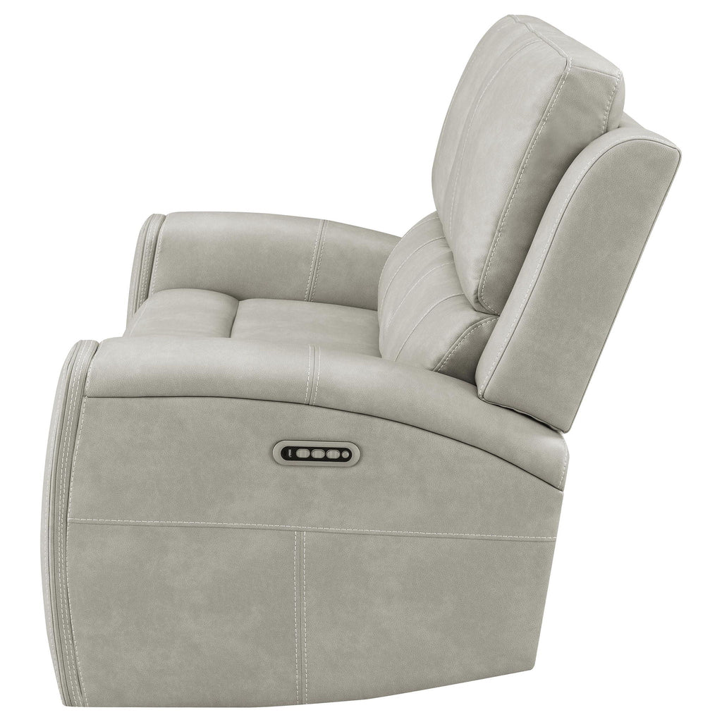 Brickston Triple Power Reclining Loveseat Grey
