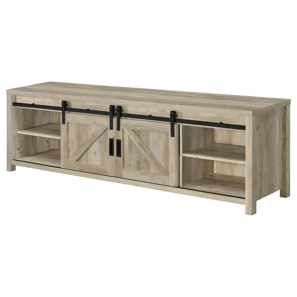 Madra 2-door Engineered Wood 79-inch TV Stand Distressed Pine