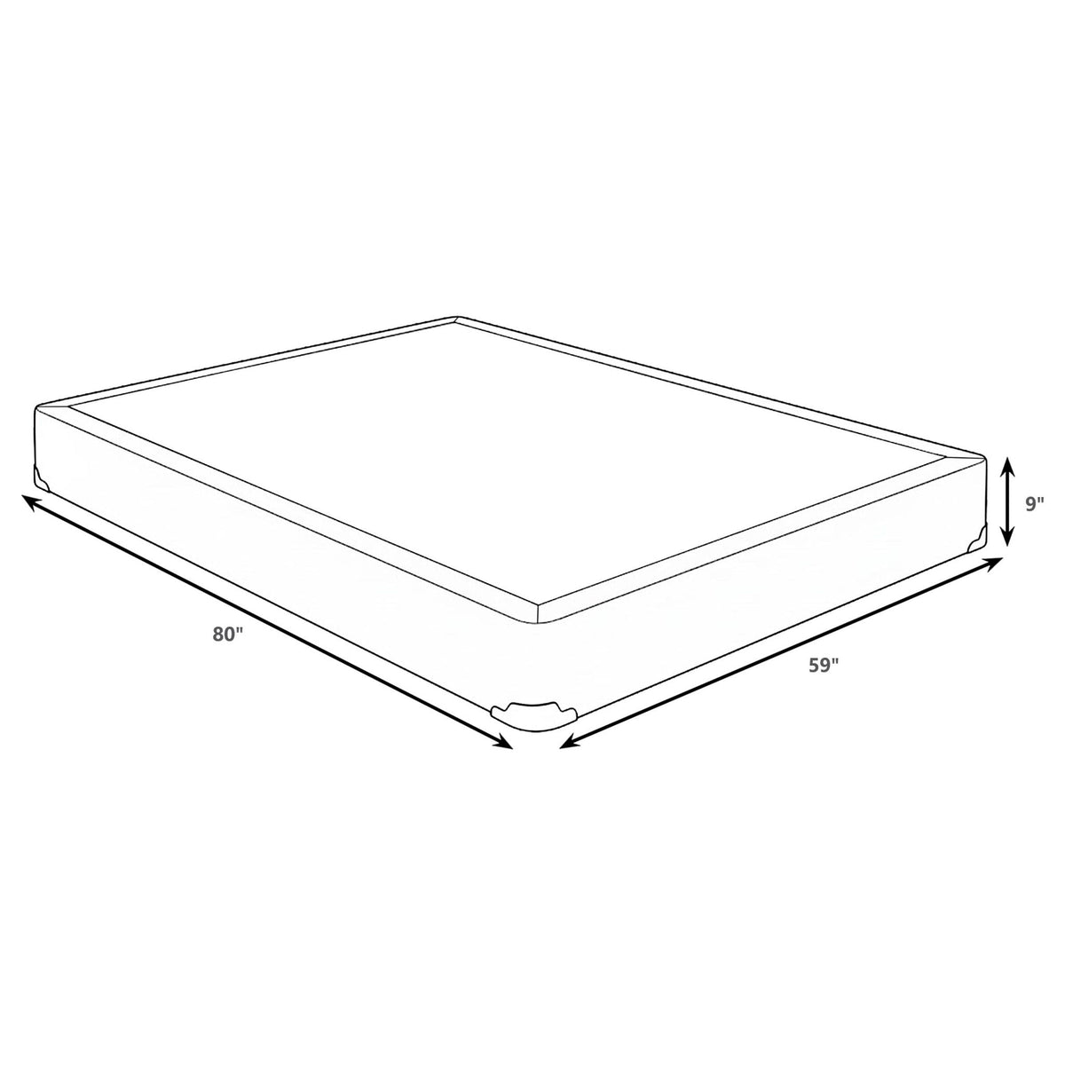 Mercer 9-inch Queen Standard Box Spring Foundation