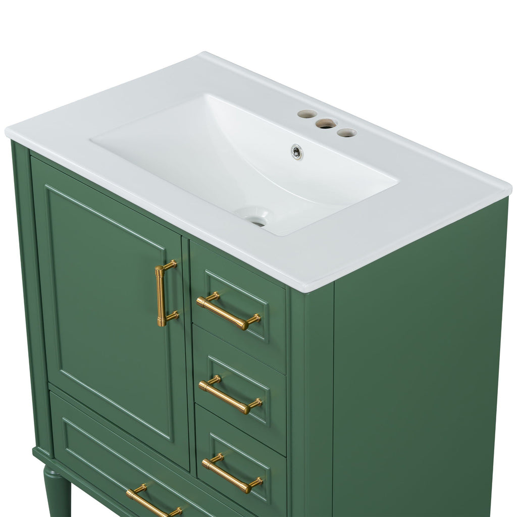 Traditional Bathroom Vanity Set with Soft Close Doors - Multiple Colors