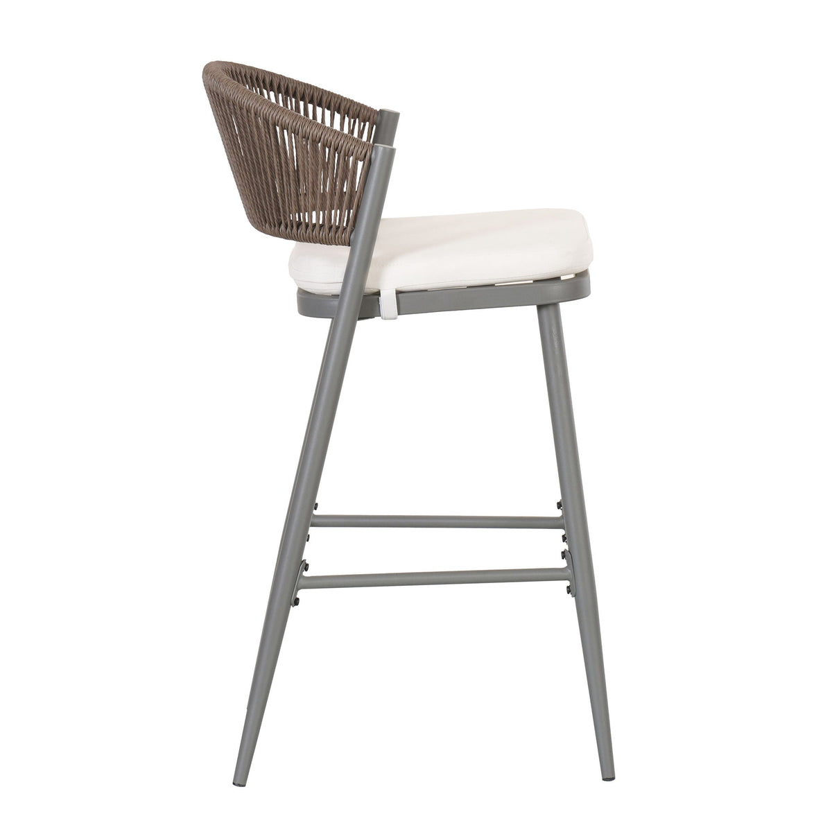 Outdoor Bar Height Metal Frame Counter Stools