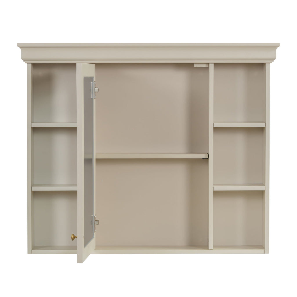 Wall Mounted Bathroom Storage Cabinet with Mirror Door - 35.5" Wide