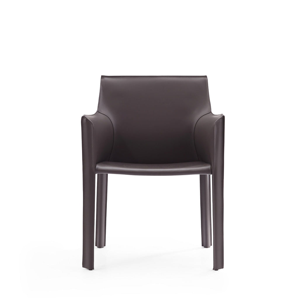 Vogue Dining Chair with Metal Frame - Light Brown or Dark Gray