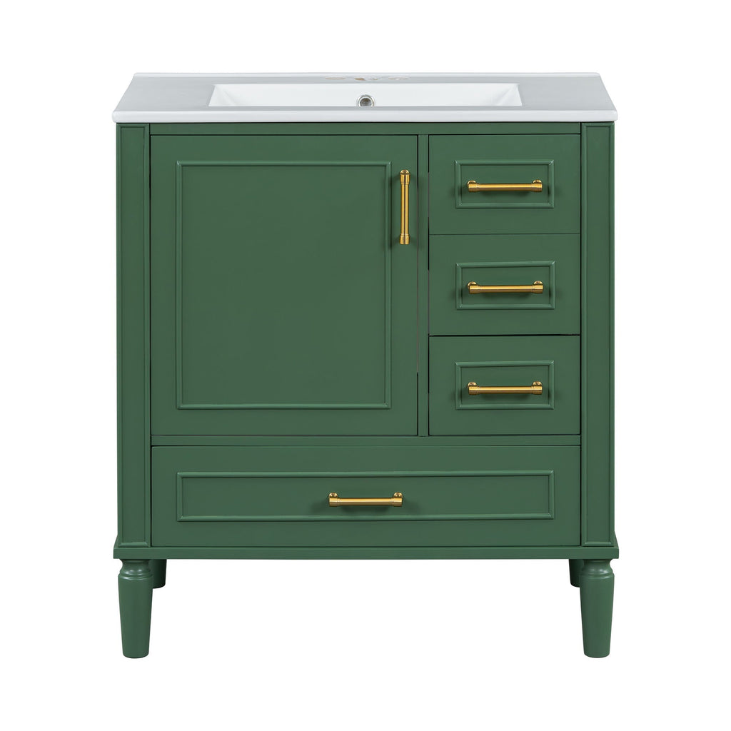 Traditional Bathroom Vanity Set with Soft Close Doors - Multiple Colors
