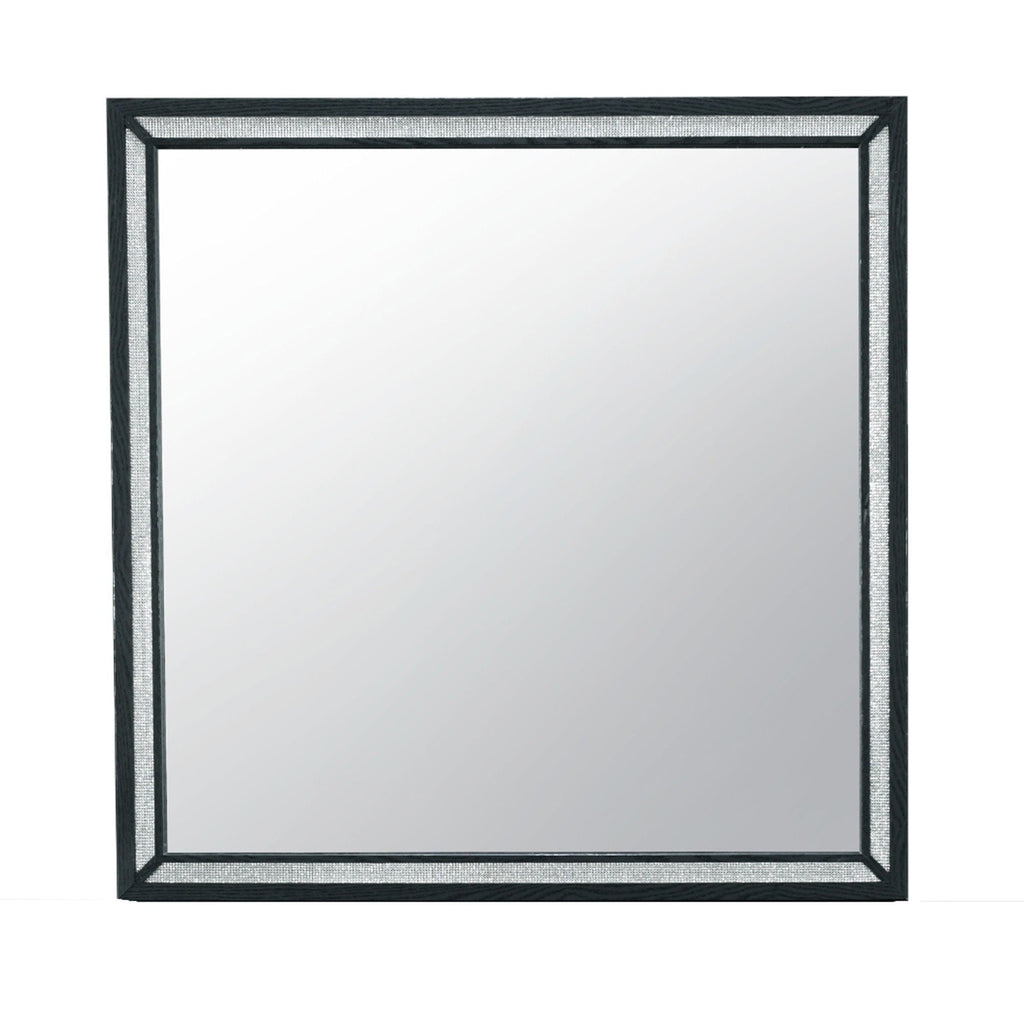 Black Modern Mirror with Large Scale - Carlos