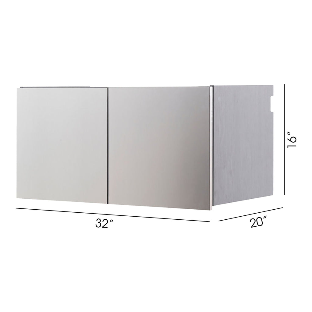 Dark Gray Wall Mounted Garage Cabinet with Extra Deep Storage - Nova Series