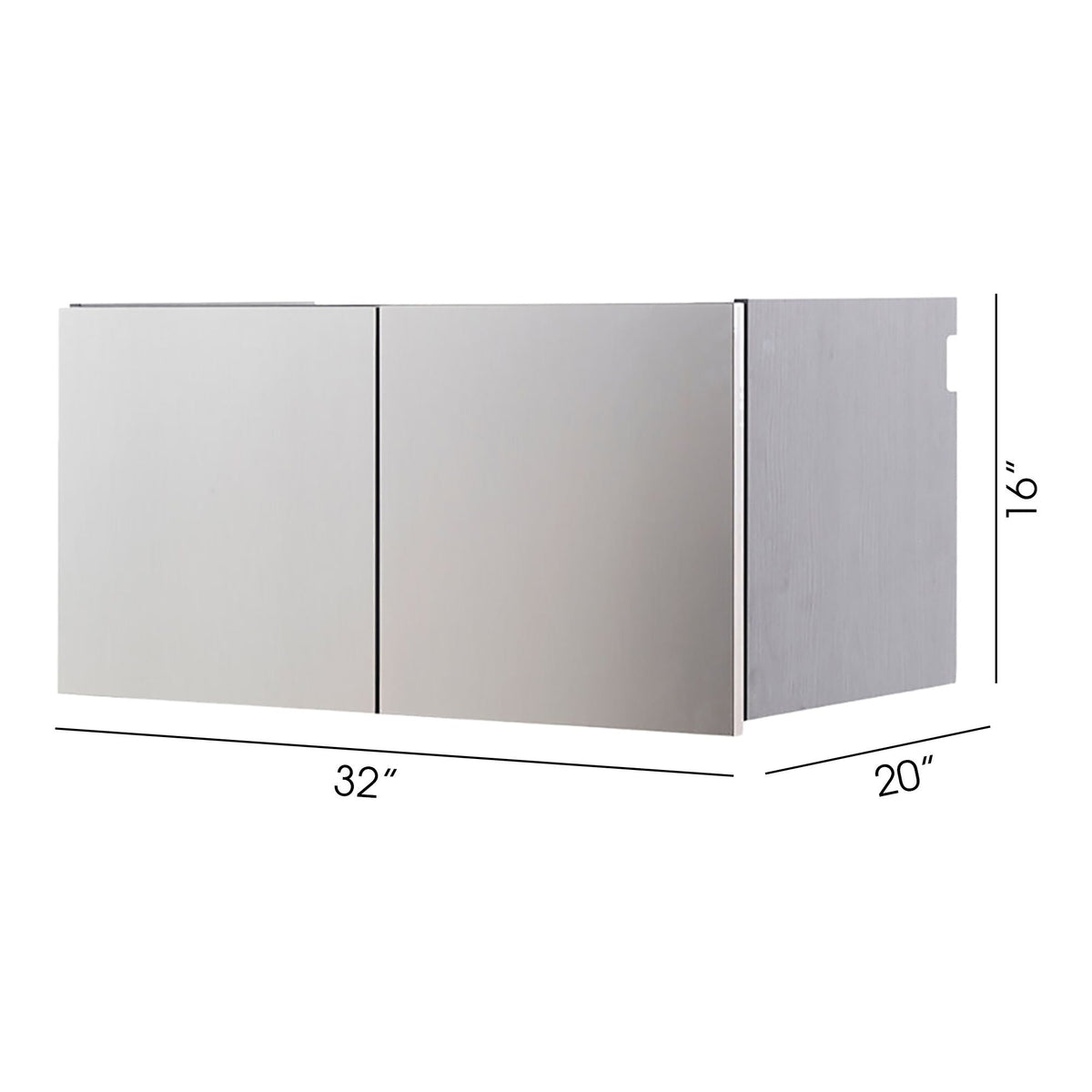 Dark Gray Wall Mounted Garage Cabinet with Extra Deep Storage - Nova Series