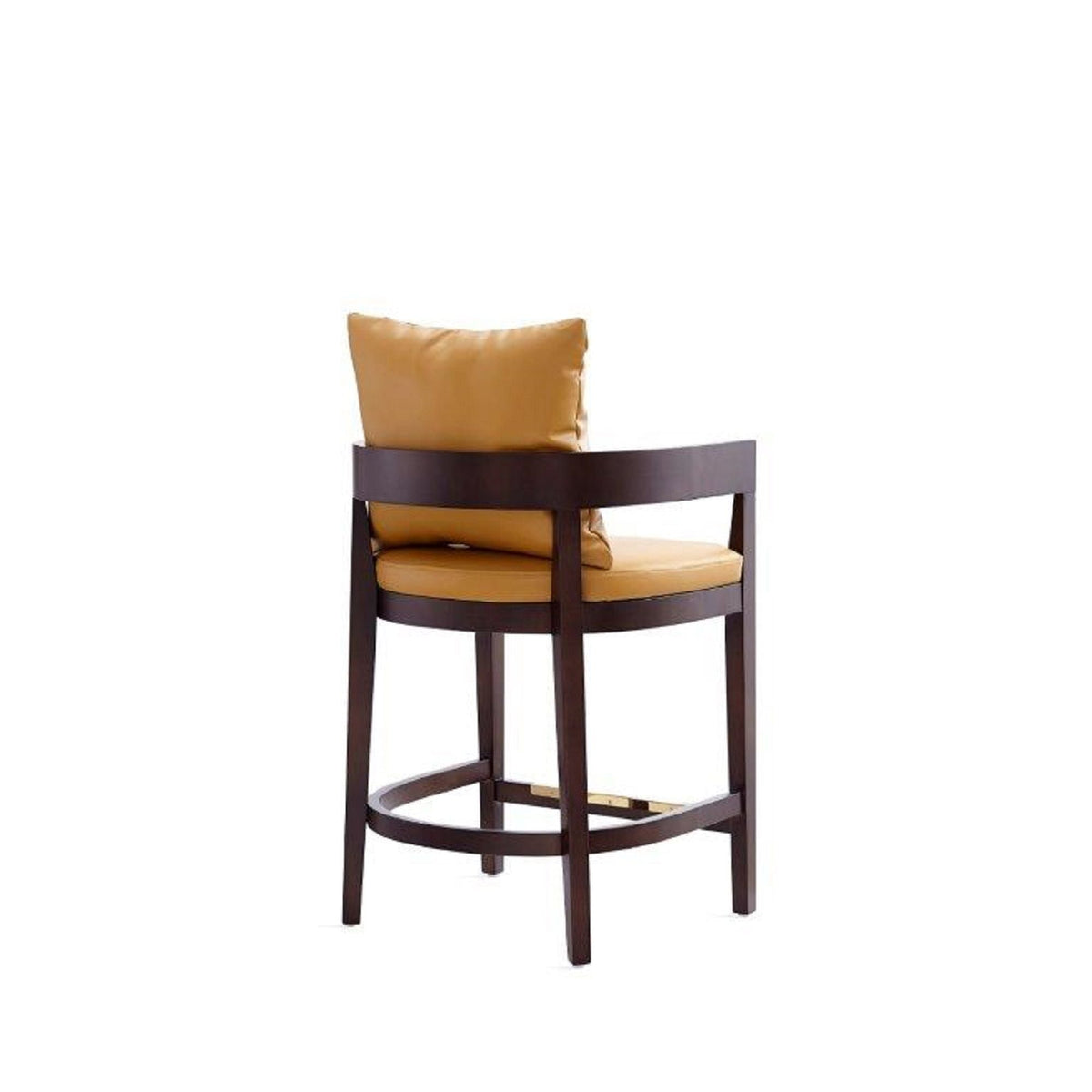 Mid-Century Modern Counter Stool with Upholstered Seat - Multiple Colors