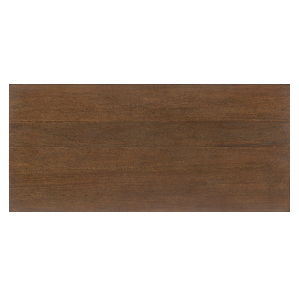 Modern Wooden Dining Table with Pedestal Base - Wood Finish