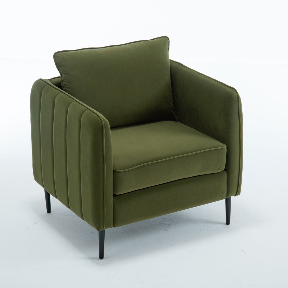 Accent Chair with Removable Pillow - Dark Green or Dark Red