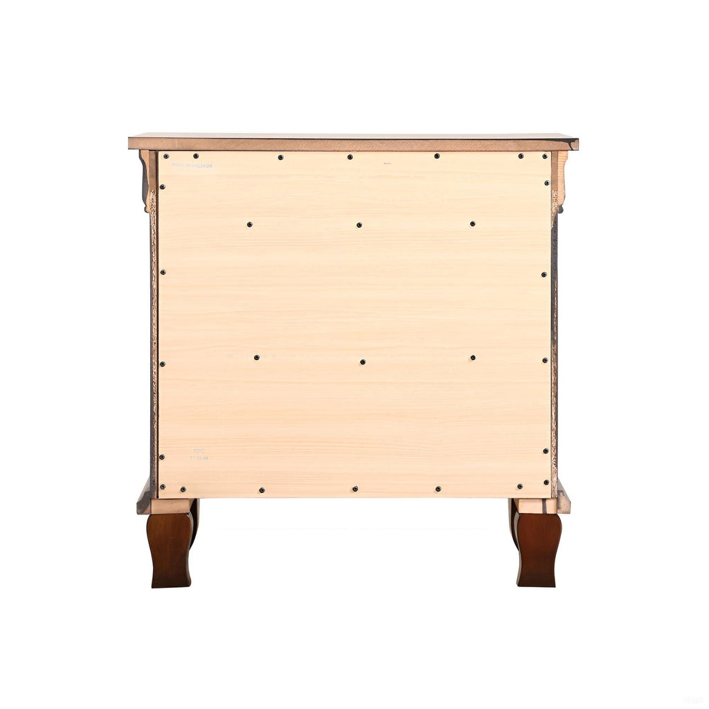 Cappuccino Nightstand with Felt-Lined Drawer - Triton