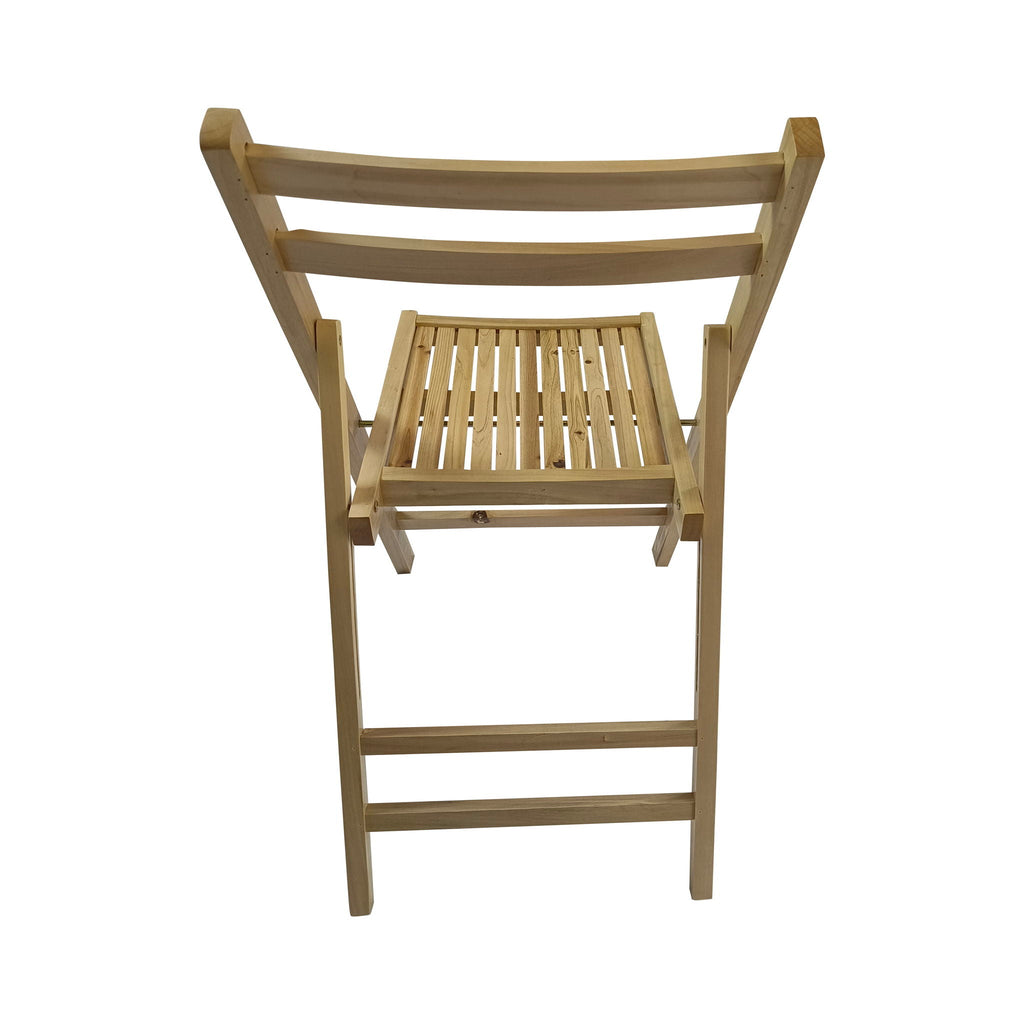 Folding Special Event Chair Set of 4 with Solid Wood Construction - White
