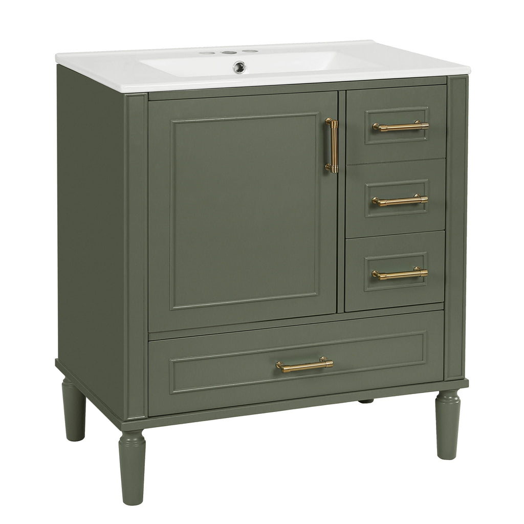 Traditional Bathroom Vanity Set with Soft Close Doors - Multiple Colors