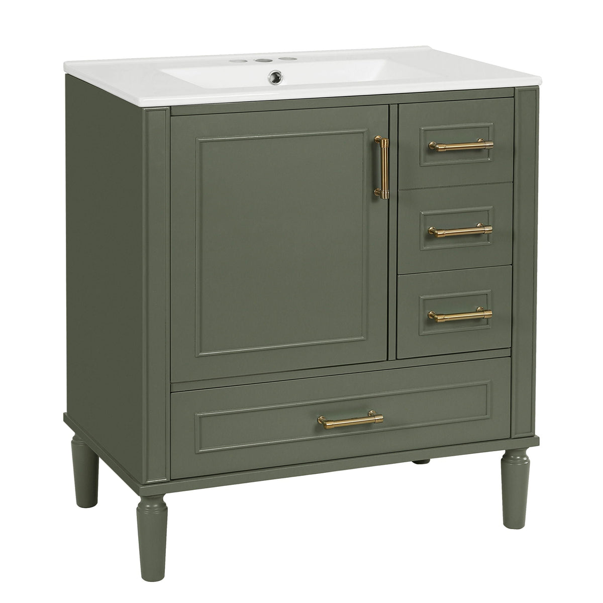 Traditional Bathroom Vanity Set with Soft Close Doors - Multiple Colors