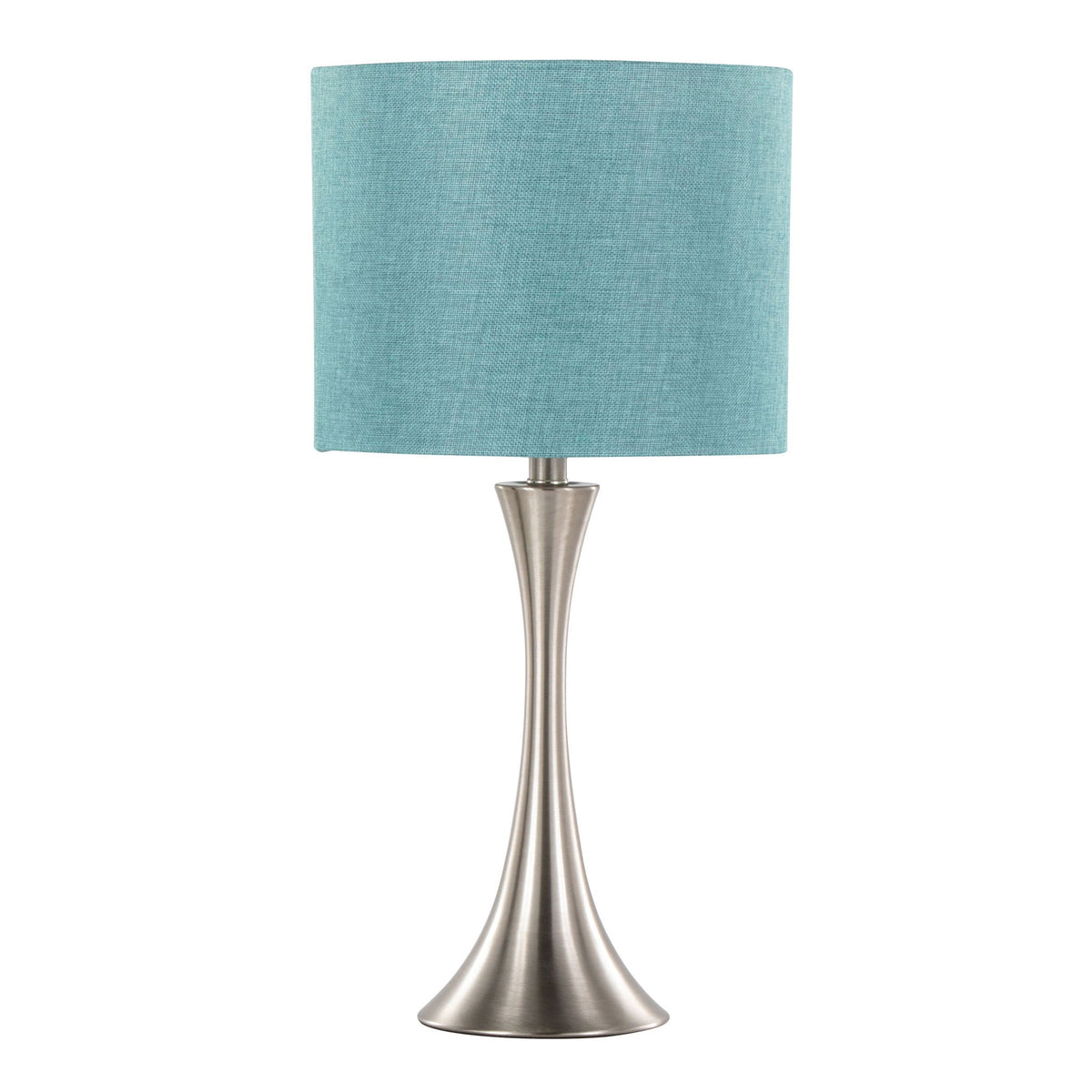 Contemporary Semi Gloss Table Lamp Set of 2 with Hourglass Design - Multiple Colors