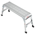 Aluminum Portable Work Platform Bench Folding Ladder with 225 lb Capacity