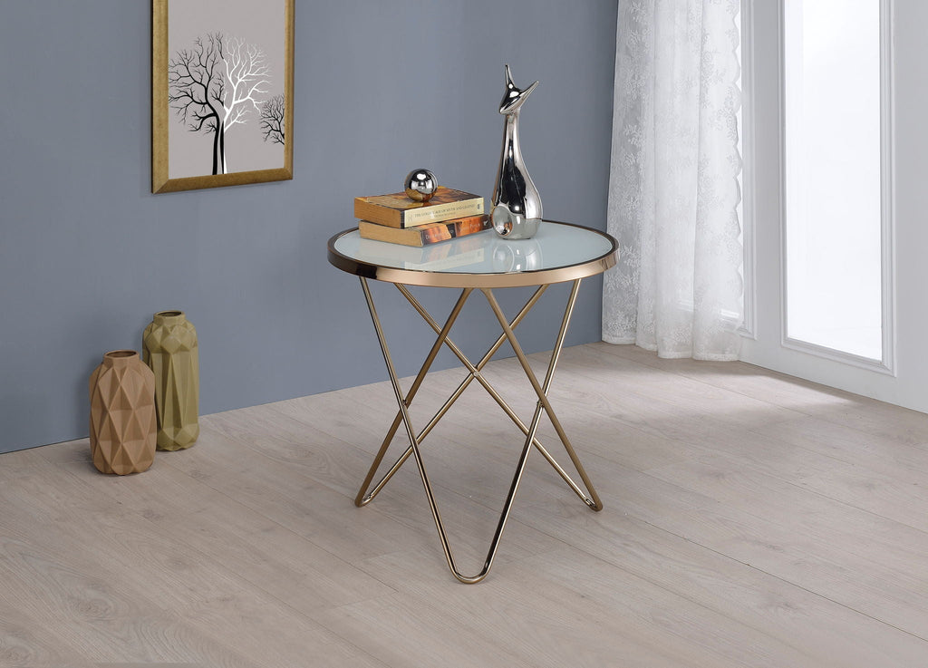 Valora Glass Coffee Table with Smoky Glass Top - Black or White
