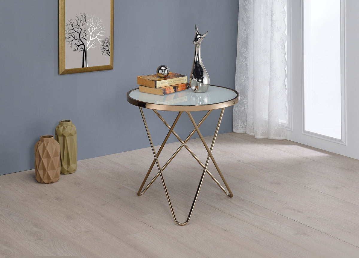 Valora Glass Coffee Table with Smoky Glass Top - Black or White