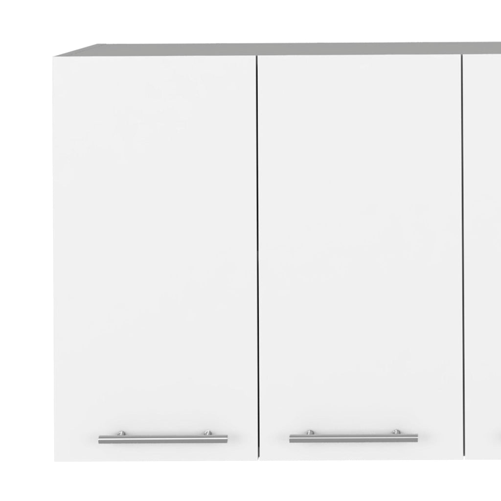 White Kitchen Cabinet Durham Four Doors with Generous Storage - White
