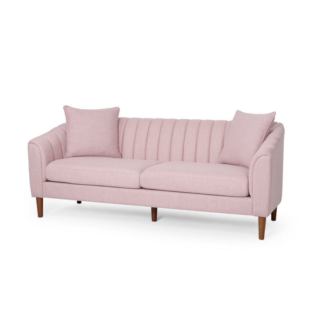 Contemporary 3 Seater Sofa with Button Tufted Accents - Dark Green or Beige