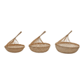 Hand-Woven Seagrass Storage Baskets, Set of 3