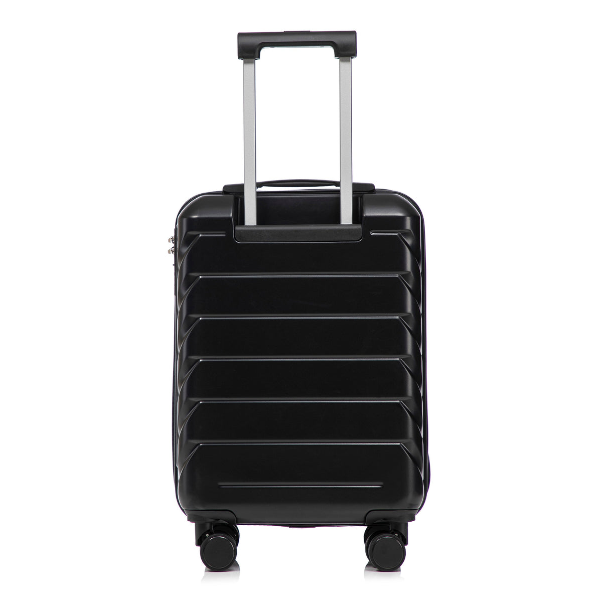 ABS Spinner Wheel Luggage Set with Combination Lock - Black