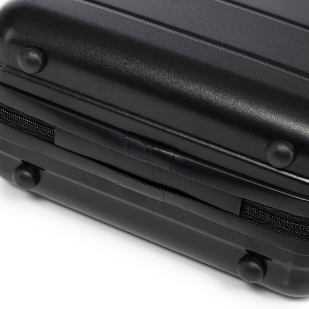ABS Spinner Wheel Luggage Set with Combination Lock - Black