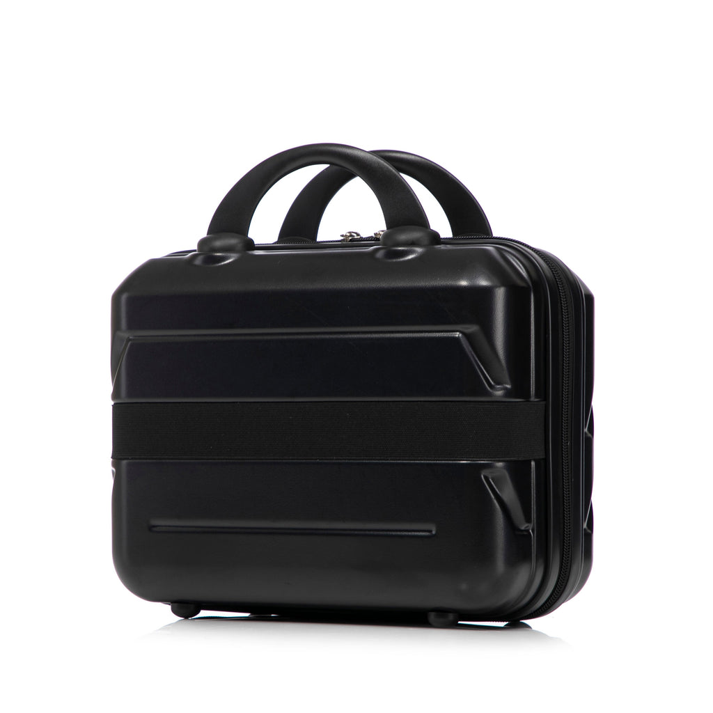 ABS Spinner Wheel Luggage Set with Combination Lock - Black