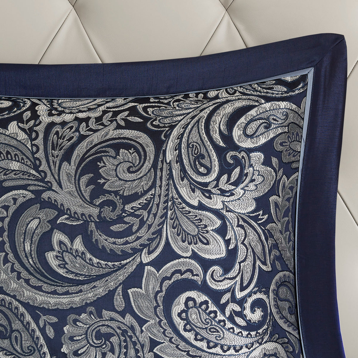 12 Piece Comforter Set with Cotton Bed Sheets Navy King