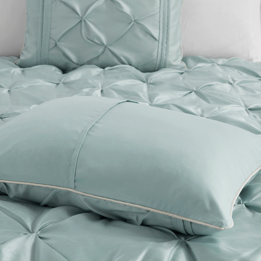 7 Piece Tufted Comforter Set - Seafoam King