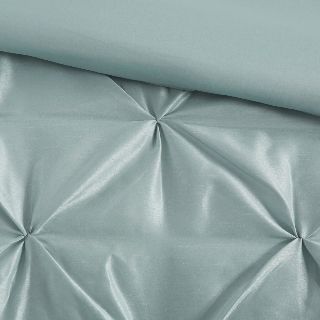 7 Piece Tufted Comforter Set - Seafoam King