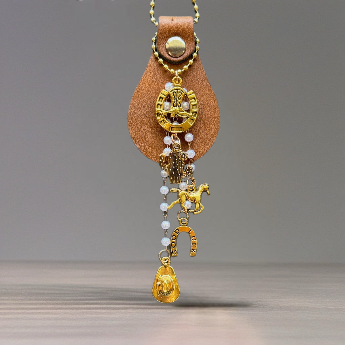 *Limited Edition*  Pearls & Ponies Charm - Tumbler Handle Charm