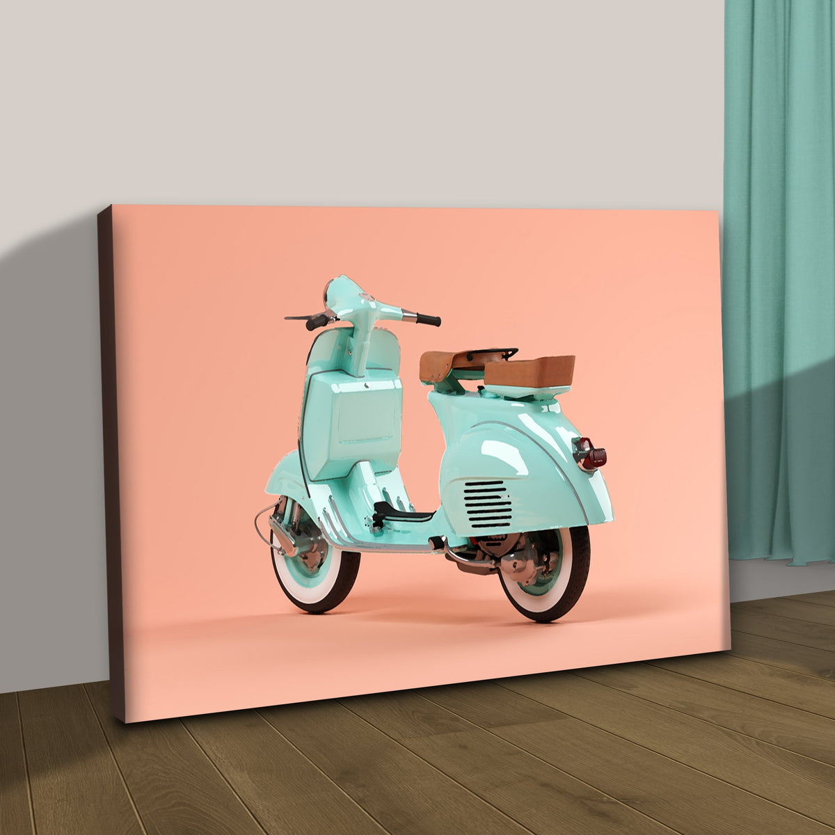 Scooter Motorcycle Rare Vespa Canvas Wall Art