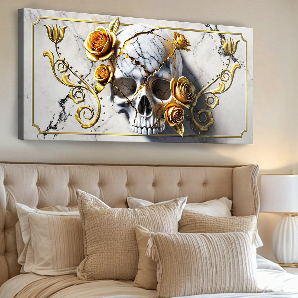 Rose and Skull Wall Art