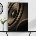Music Equipment Speakers Sepia Canvas Wall Art