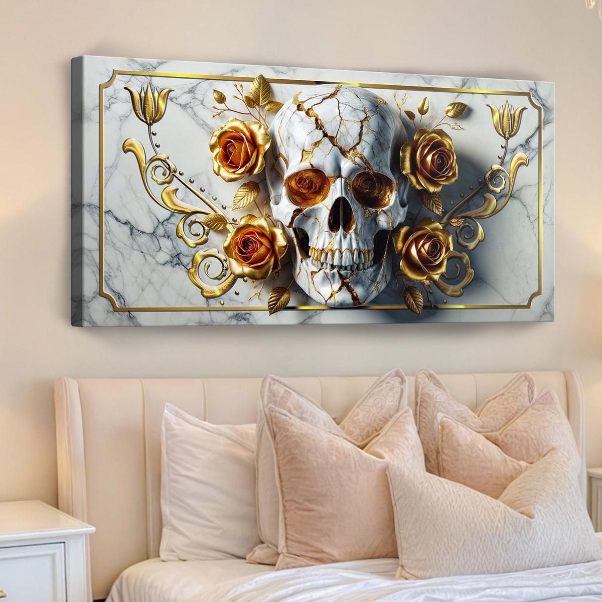 Rose and Skull Wall Art II