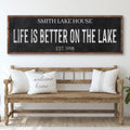 Life Is Better On The Lake Sign III