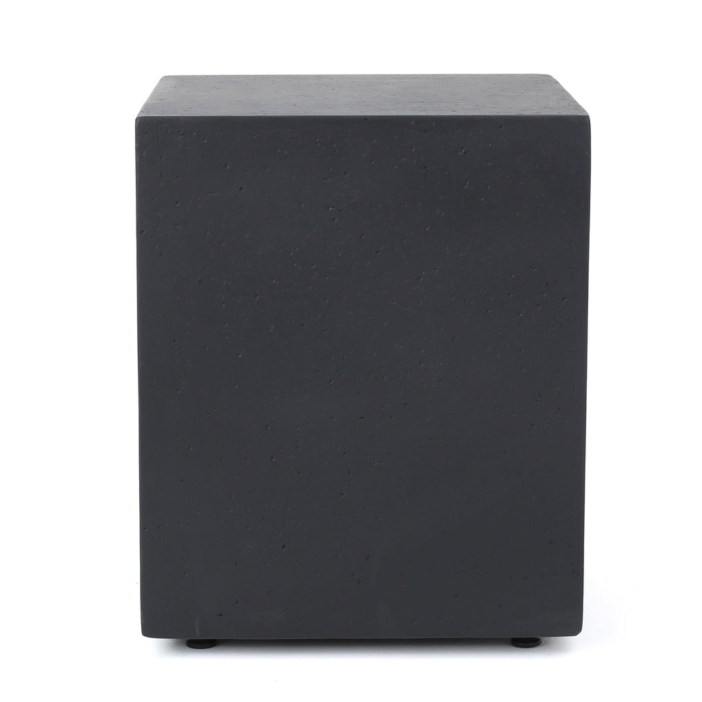 MGO Tank Holder Outdoor Side Table with Smooth Surface - Dark Grey
