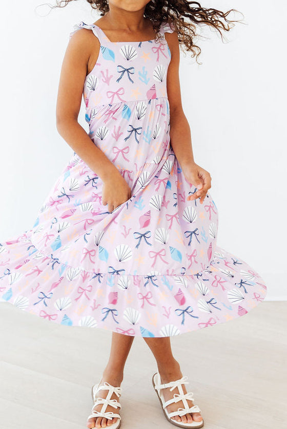 Beachside Bows Ruffle Maxi Dress