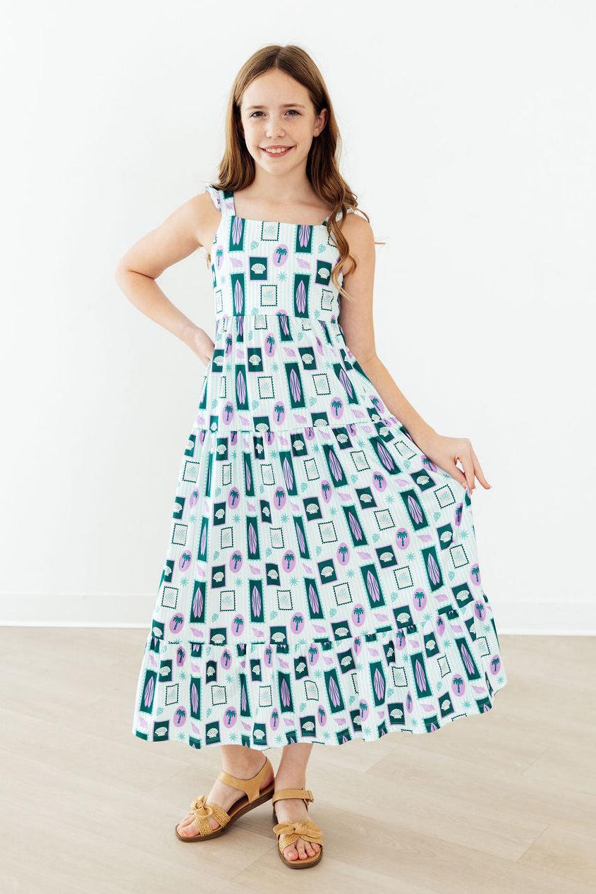 Surfer Girl Ruffle Maxi Dress