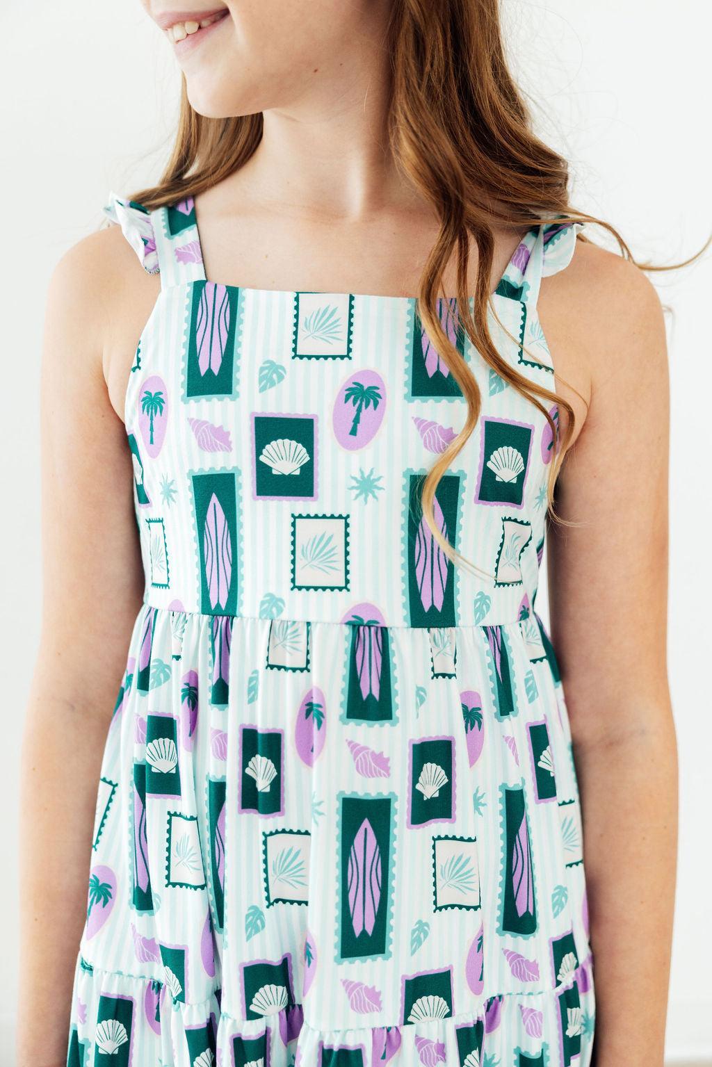 Surfer Girl Ruffle Maxi Dress