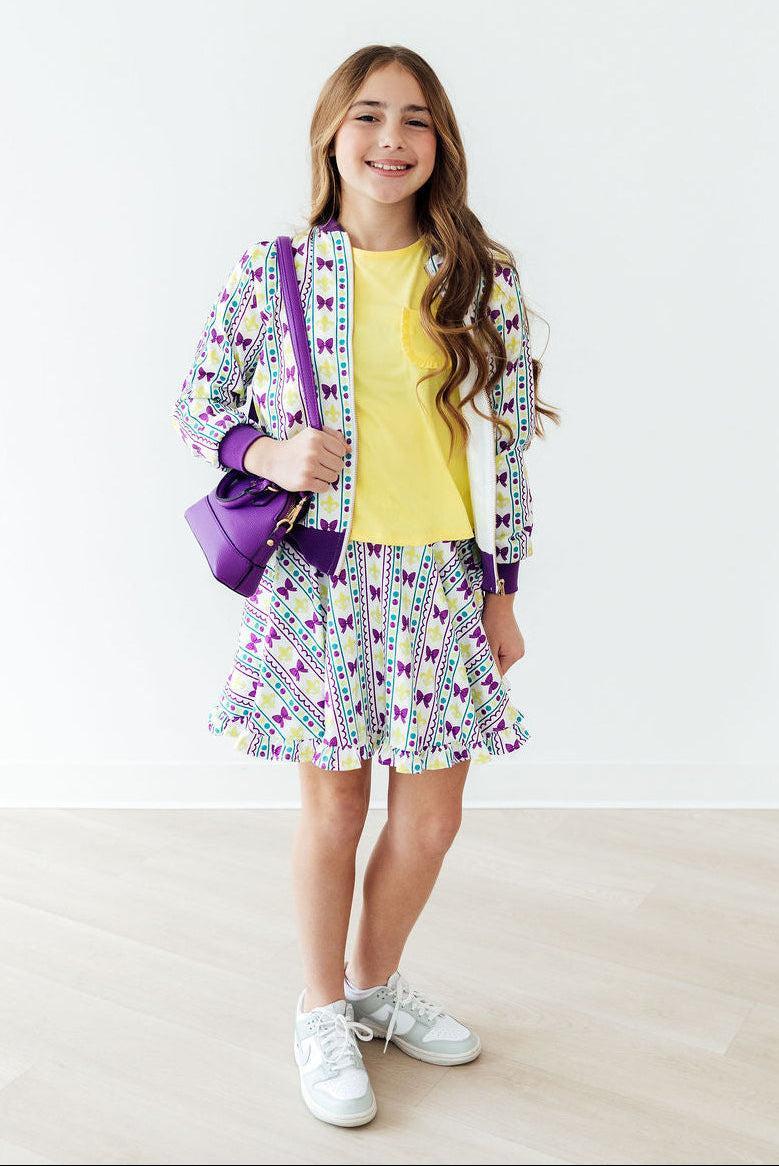 Mardi Gras Ruffle Twirl Skort