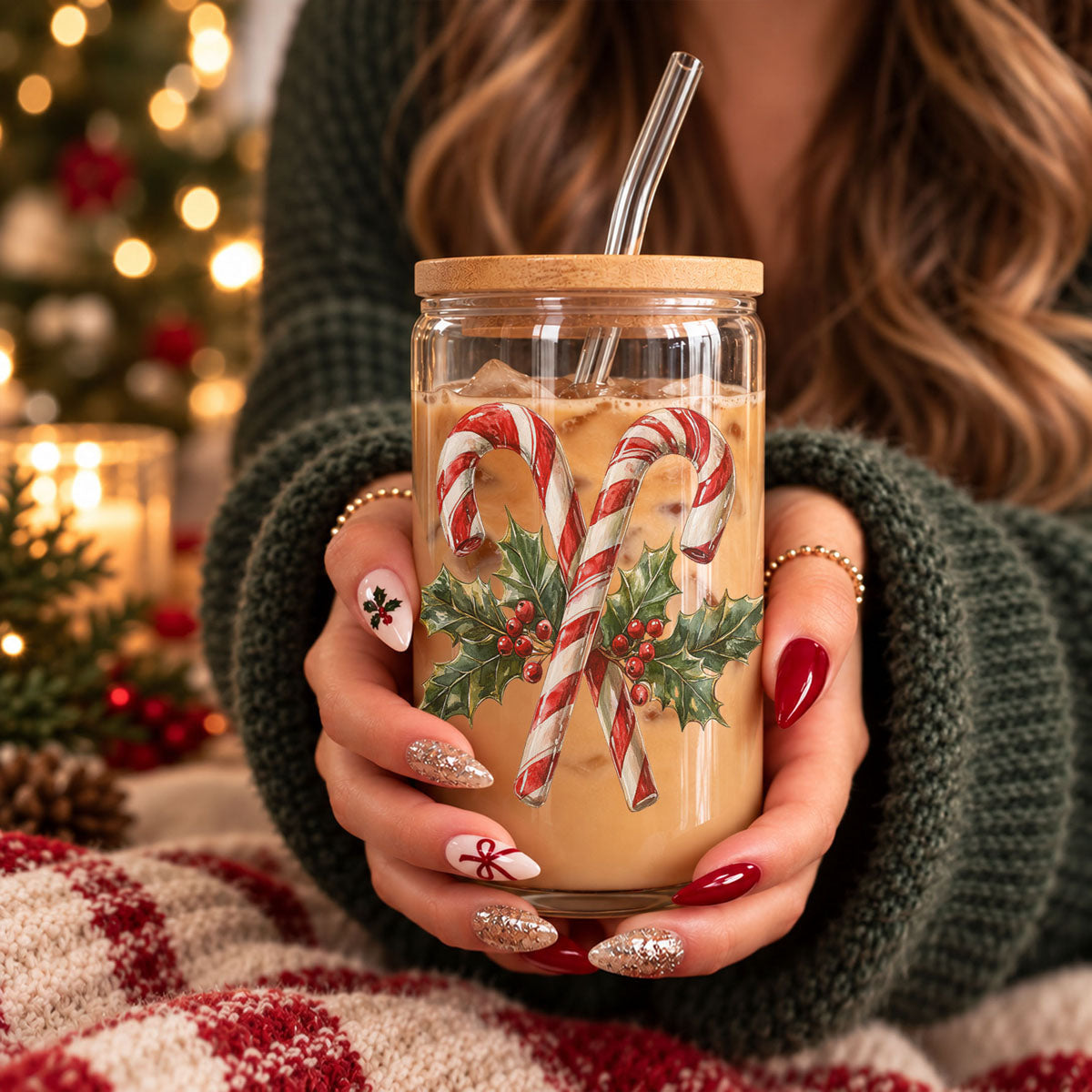 Candy Cane Holly 17oz