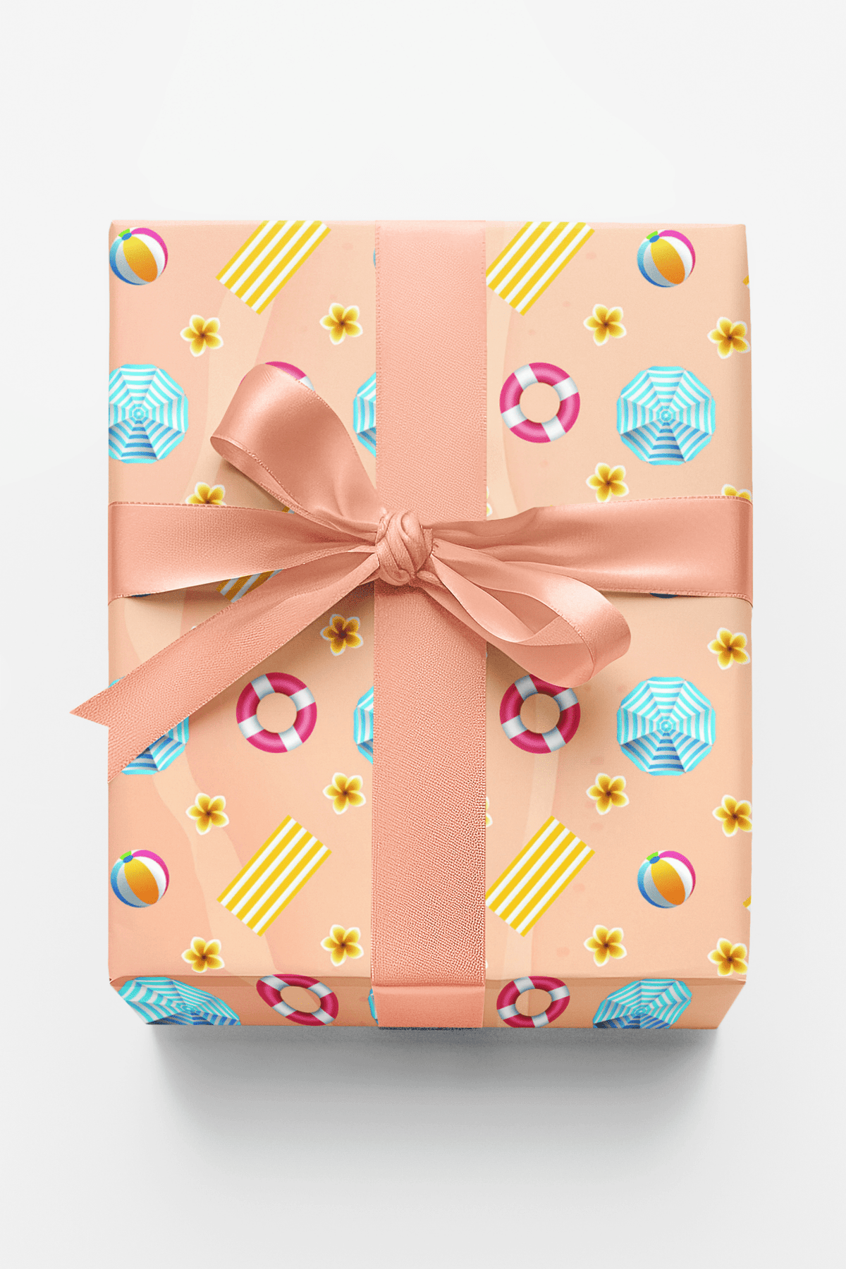 Peachy Beach Day Wrapping Paper