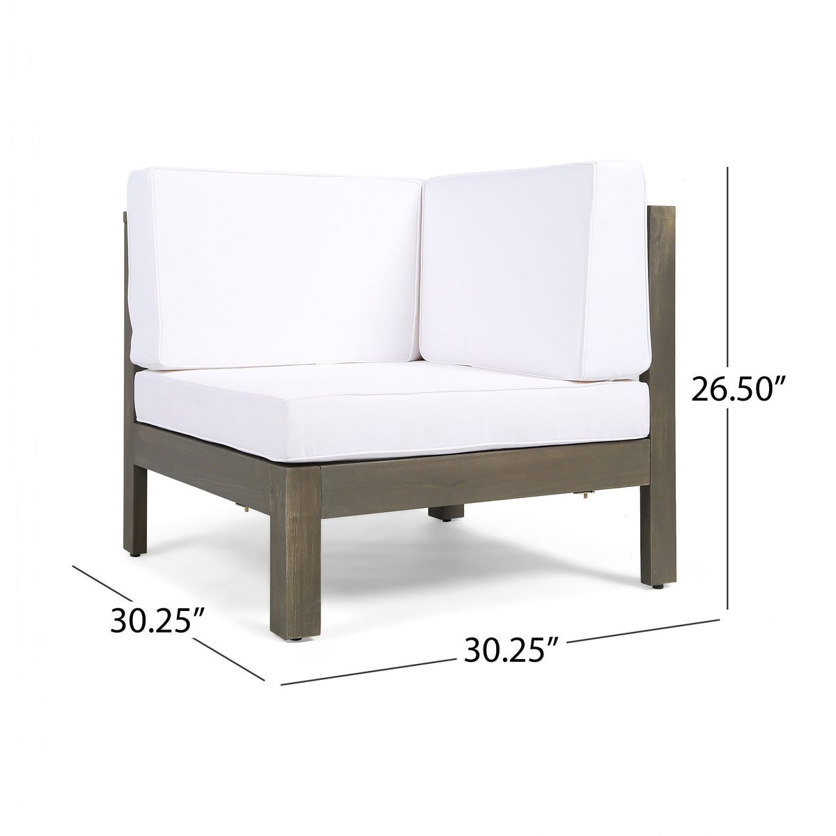Oana 5-Piece V Shape Sofa Set - White