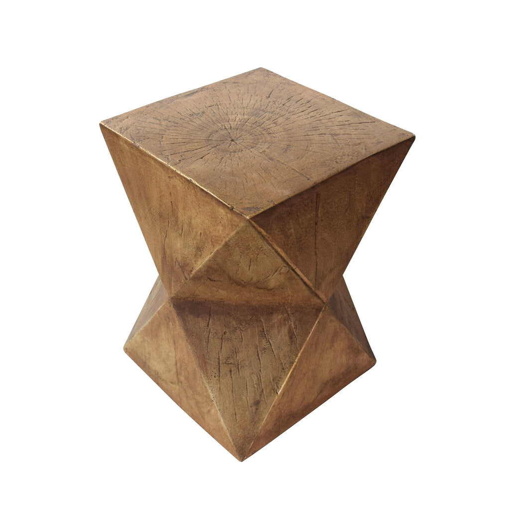 Waylon Side Table with Hourglass Design - Modern Concrete, 12.5" W x 17.75" H